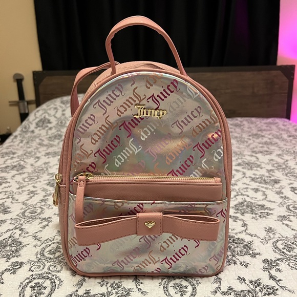 Juicy Couture Bags Juicy Couture Pink Holographic Logo Peek A Bow